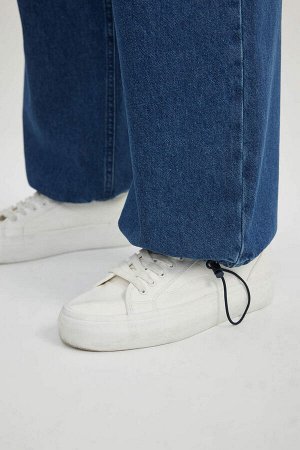 Длинные джинсовые брюки-карго с нормальной талией и шнуровкой Parachute Cargo