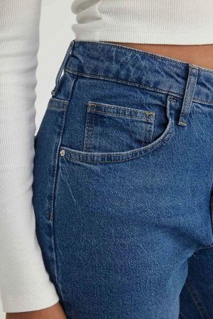 Джинсовые брюки длиной до щиколотки с высокой талией Lina Comfort Mom Fit