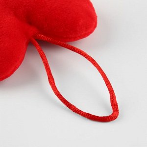 Игольница с петлёй «Сердце», 8.5x6.5x3.5 см, красная