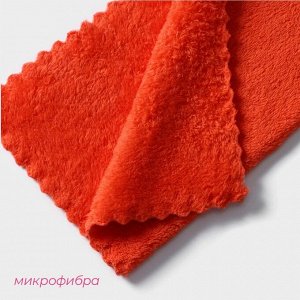 Салфетка для уборки Доляна, микрофибра, влаговпитывающая, 30x30 см, МИКС