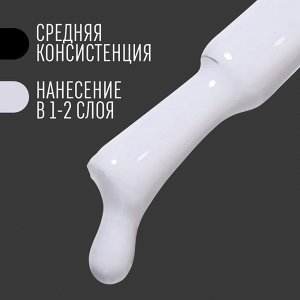 Гель лак для ногтей, однотонный, 3-х фазный, 8мл, LED/UV, цвет серый (73)