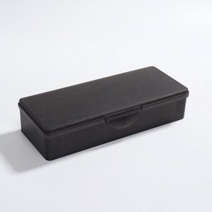 Органайзер для маникюрных/косметических принадлежностей, 18,8 × 7,1 × 4 см, цвет чёрный полупрозрачный