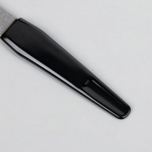 Пилка металлическая для ногтей, перфорированная, 15 см, на блистере, цвет чёрный