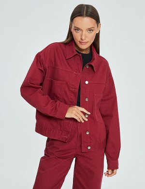 Velocity КУРТКА ДЖИНСОВАЯ OVERSIZE Цвет: Бордовый