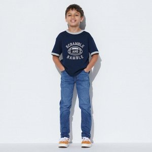 UNIQLO - детские эластичные джинсы - 66 BLUE