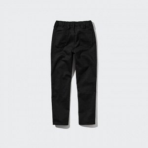 UNIQLO - черные мягкие джинсы для детей - 09 BLACK