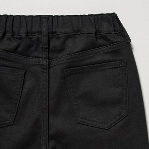 UNIQLO - черные мягкие джинсы для детей - 09 BLACK