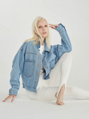 КУРТКА ДЖИНСОВАЯ OVERSIZE Цвет: Светло-синий