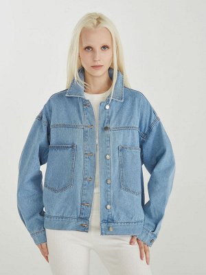 КУРТКА ДЖИНСОВАЯ OVERSIZE Цвет: Светло-синий