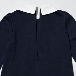 UNIQLO - трикотажное платье с белым воротничком - 69 NAVY