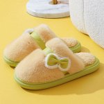 Тапочки женские с закрытым носом, с бантиками