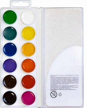 Краски акварельные Луч "ZOO" 12 цветов без кисточки