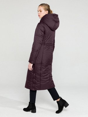 Пальто женское темно-пурпурный