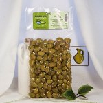 Оливки зеленые Халкидики (размер L), вакуум, 500г