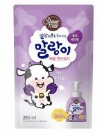 Средство для мытья рук с ароматом черничного молока Shower Mate Malang Cow Blueberry 250 мл, мягк.уп