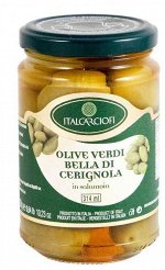 Оливки консерв. Bella di Cerignola с/б (Italcarciofi) /ИТАЛИЯ/ 314 мл