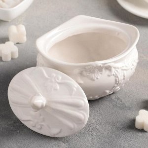 Сахарница керамическая«Винтаж», 300 мл, цвет белый