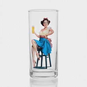 Набор стаканов Pin-up girls, стеклянный, 280 мл, 6 шт, МИКС