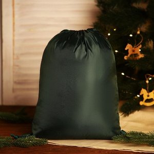 Мешок новогодний на шнурке, цвет зелёный/разноцветный