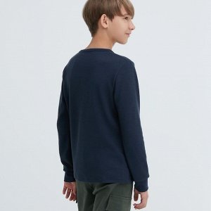 UNIQLO Heattech - термо-лонгслив с круглым вырезом -11 PINK