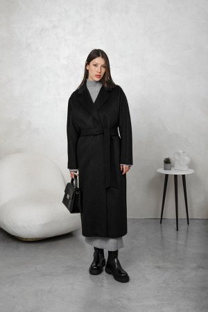 Шерстяное Пальто В Стиле Max Mara, Черное. Арт. 547