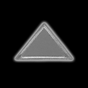 Светоотражающая термонаклейка «Треугольник», 6,5 x 4 см, цвет серый