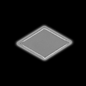 Светоотражающая термонаклейка «Ромб», 7 x 4,5 см, цвет серый
