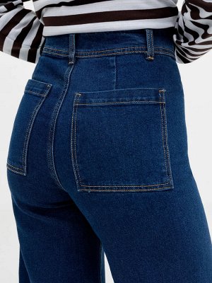 Брюки женские джинсовые синие