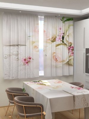 Комплект для кухни Белоснежные розы