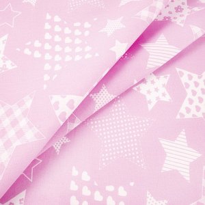 Ткань звезды на розовом