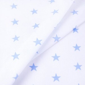 Ткань на отрез бязь плательная 150 см 1700А/3 цвет голубой