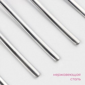 Набор вилок столовых Доляна Sentiment, h=22 см, 6 шт., нержавеющая сталь, серебристый