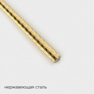 Ложка чайная Magistro Kolos, длина 14 см, нержавеющая сталь, золотистая