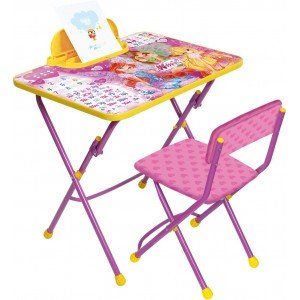 К-т детской мебели "Азбука Winx" (В3А,от 3-х лет,маленький,мягкое флок,Winx,розовый)