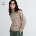 UNIQLO - свитер с высоким воротником из кашемира - 31 BEIGE