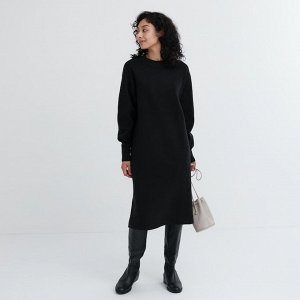 UNIQLO - удлиненное платье из пряжи суфле - 09 BLACK