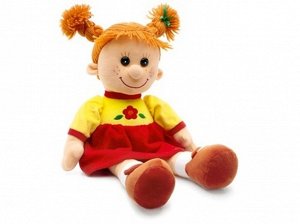 163775--Мягк. игрушка Кукла Майя в платье муз., 28см