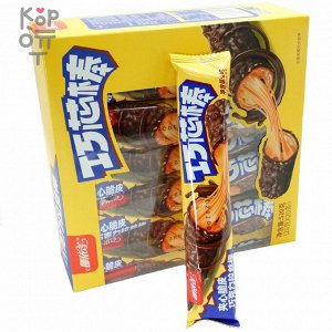 БЛОК Qiao Crisp Cakes - Хрустящее злаковое Фитнес печенье с Шоколадом и кремовой начинкой