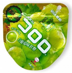 UHA KORORO Жевательные конфеты со вкусом белого винограда 52 гр., 1*6шт*12бл