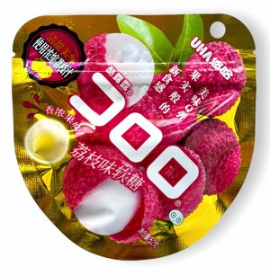 UHA KORORO Жевательные конфеты со вкусом личи 52 гр., 1*6шт*12бл,