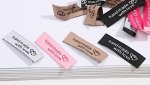 Этикетка/Бирка тканевая пришивная &quot;hand made/ручная работа&quot;, 5*1,5 см, 5 шт./упк.