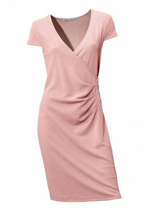 Платье-футляр, розовое