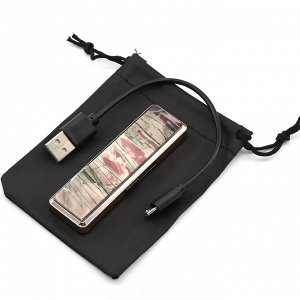 Сувенир зажигалка USB с накладкой из яшмы.