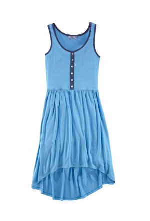 Асимметричное платье, голубое