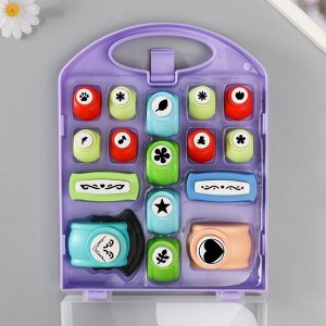 Набор фигурных дыроколов в сундучке 16 шт. 26.5x20.5x4.5 см