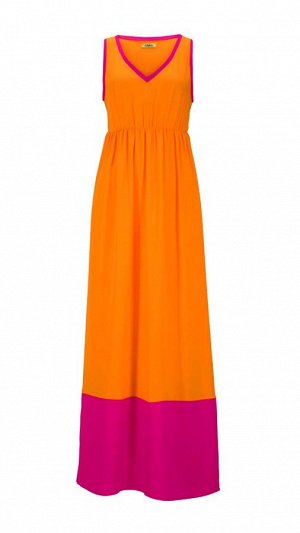 Платье, оранжево-розовое