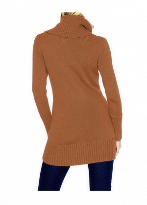 1к Heine - Best Connections  Водолазка, оранжевая  Просто и красиво. Удлиненный пуловер с широким воротником-гольф и широким кантом резиночной вязкой. Длина ок. 76 см. Обрамляющая фигуру форма. Теплый