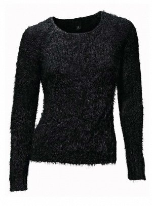 1к Heine - Best Connections  Пуловер, черный  Модный дизайн и благородный цвет. Грубоватая вязка с классическим круглым вырезом. Края резиночной вязкой. Обрамляющая фигуру форма. Длина ок. 62 см. Мягк