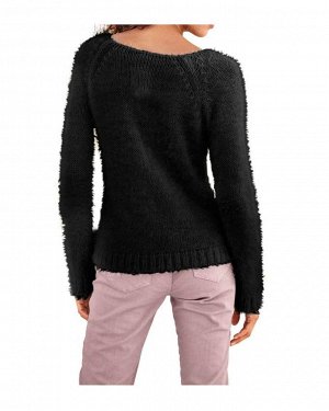 1к Heine - Best Connections  Пуловер, черный  Модный дизайн и благородный цвет. Грубоватая вязка с классическим круглым вырезом. Края резиночной вязкой. Обрамляющая фигуру форма. Длина ок. 62 см. Мягк