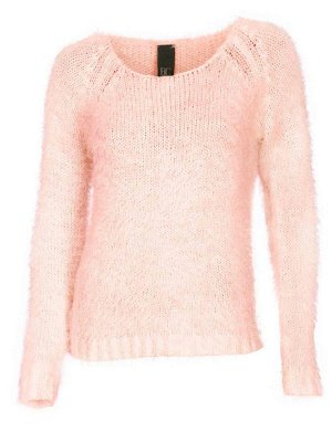 1к Heine - Best Connections  Пуловер, розовый  Сверкающая непринужденность! Теплый материал и благородный цвет. Грубоватая вязка с круглым вырезом горловины. Края резиночной вязкой, длинные рукава. Об